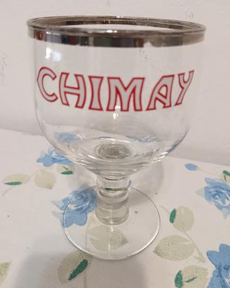 Bicchiere Birra Chimay Vintage bordo argento
