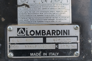 Motozappa lombardini 10 cv