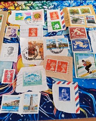 stock francobolli usati vari stati