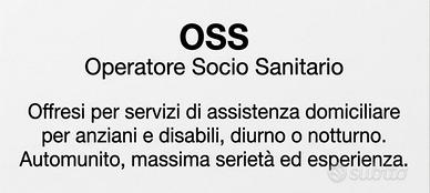 OSS - Operarore Socio Sanitario - Per Assistenza