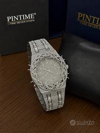 Orologio luxury uomo stile argento