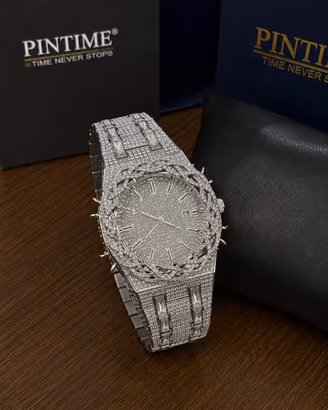 Orologio luxury uomo stile argento