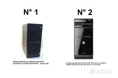 PC DESKTOP VARI INTEL  i5 e i7 RAM DDR da 8 a 32Gb