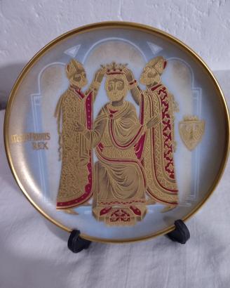 Piatto  da collezione oro( 24 kt)Re di Sicilia 