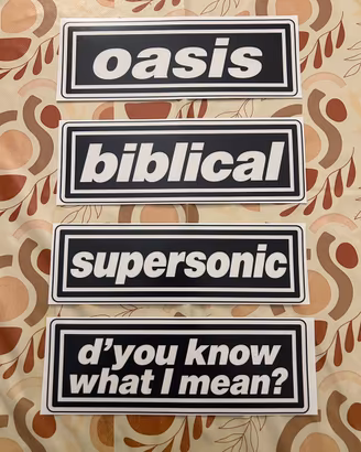 4 adesivi oasis sticker anni 90