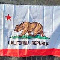 California Bandiera - Massima qualità (Ricamato)