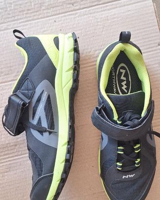 SCARPE NORTHWAVE MTB/CICLISMO N.43 – NERO/VERDE FL