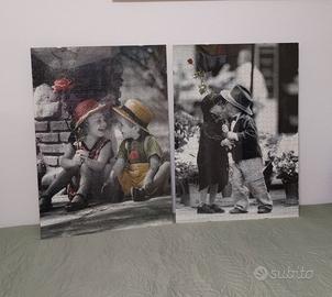 Coppia di puzzle da 1000 pz in bianco e nero