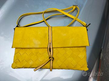 Borsa gialla in pelle 