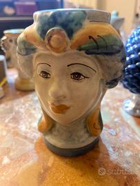 Ceramica  caltagirone teste di moro