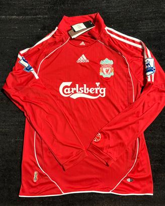 Liverpool FC 2007/2008 Gerrard 8- vintage - tg L