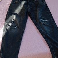 Jeans Lunghi Uomo Scuri Strappati Terranova