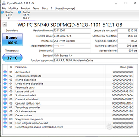 SSD Western Digital PC SN740 512GB