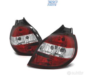 FANALI RENAULT CLIO 3 05-09 LOOK LEXUS ROSSO BIANC