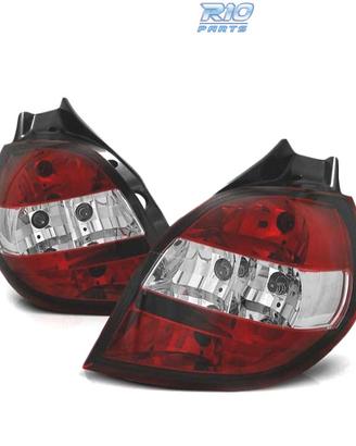 FANALI RENAULT CLIO 3 05-09 LOOK LEXUS ROSSO BIANC