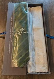 Cravatta Talarico – Nuova in Seta Verde a Righe