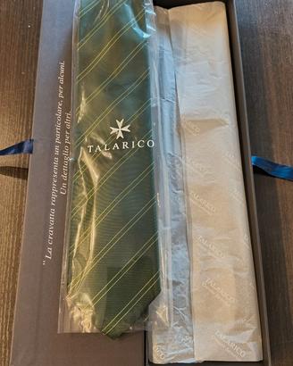 Cravatta Talarico – Nuova in Seta Verde a Righe