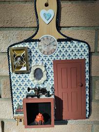 Quadro tagliere decorato a mano.