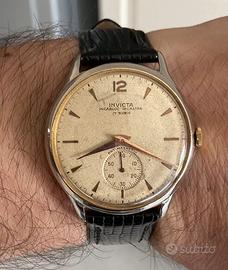 Orologio vintage 1950 meccanico Invicta funziona