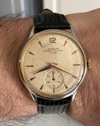 Orologio vintage 1950 meccanico Invicta funziona