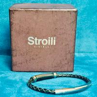 Uomo bracciale pelle e acciaio