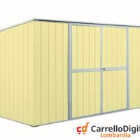 Casetta giardino in Acciaio 345x186cm - 6mq beige