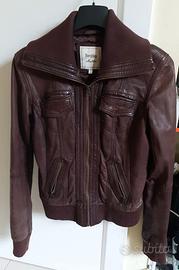 bershka giubbotto pelle marrone tg S