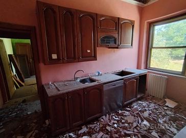 Cucina con lavastoviglie 