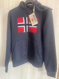NORWAY 1963 FELPA CON CAPPUCCIO E CERNIERA L & XL