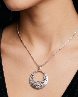 collana con ciondolo argento 925 stile vintage 