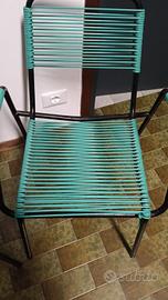 coppia di sedie a corda anni 70 