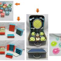 Lotto giocattoli d'epoca camera da letto armadio