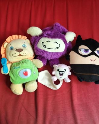 Lotto 4 Peluches Prima Infanzia Morbidi