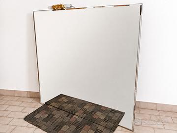 SPECCHIO VINTAGE QUADRATO 110X110 CON LAMPADA
