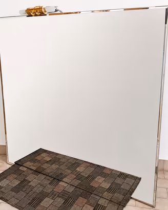 SPECCHIO VINTAGE QUADRATO 110X110 CON LAMPADA