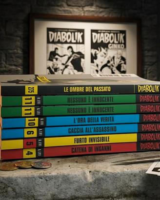 Lotto 7 Fumetti Diabolik - Giallo inedito