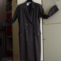 Abito marron glacé, lana, doppio petto,. Tg.46