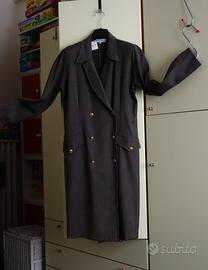 Abito marron glacé, lana, doppio petto,. Tg.46