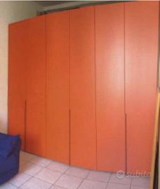 Armadio Color Ciliegio, 6 Ante, Mai Usato