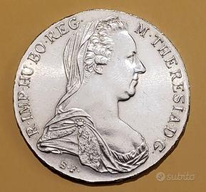 MONETA_TALLERO AUSTRIACO M. TERESA 1780 Argento