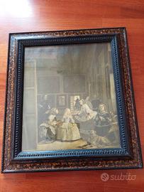 Antica cornice/quadro con stampa su tela