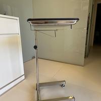 CARRELLO CON VASSOIO ACCIAIO INOX MULTIFUNZIONE