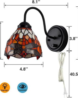 Lampada da parete Tiffany