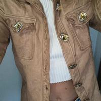 Giacca camiccia pelle vera