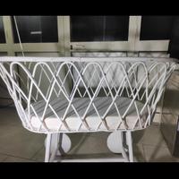 culletta neonati ovale vimini bianco 