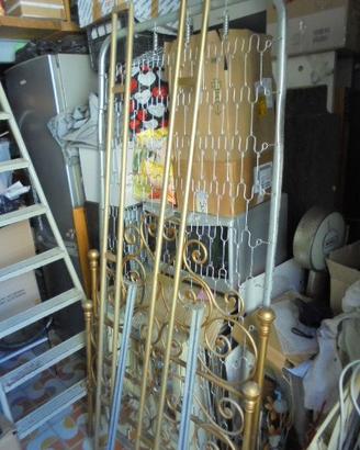 Letto in ottone  antico + rete ondaflex permuto