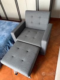 Poltrona letto singolo - cotone, COME NUOVA.