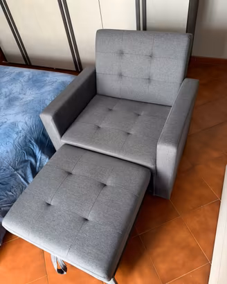 Poltrona letto singolo - cotone, COME NUOVA.