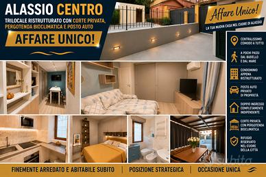 ALASSIO centro - Trilocale con corte e posto auto