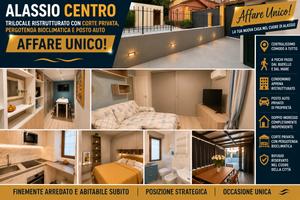 ALASSIO centro - Trilocale con corte e posto auto